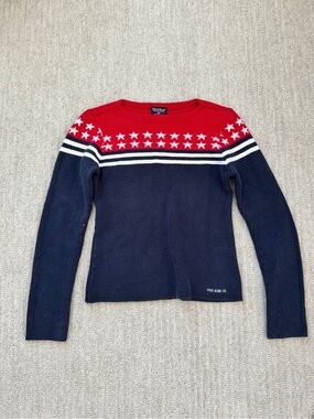 Polo by Ralph Lauren Navy & Red Star-Trim Crewneck Sweater
